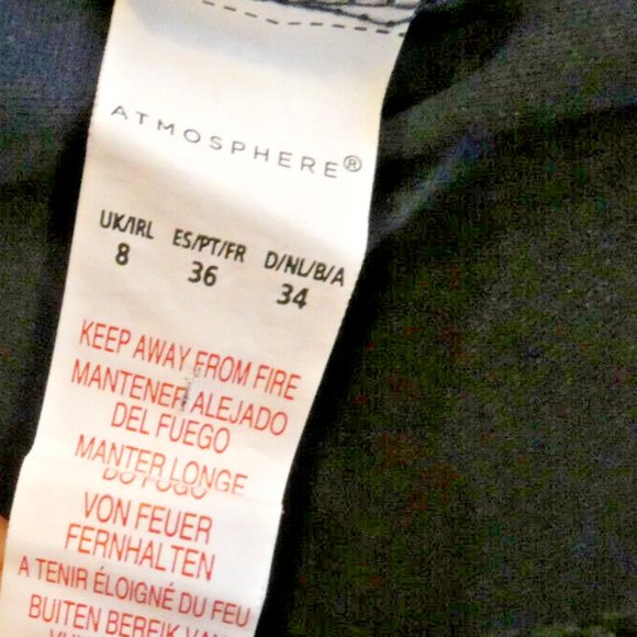 Atmosphere Prom Size 4 Black Chiffon Dress Long Puffy Sleeves Modest British - Picture 10 of 11